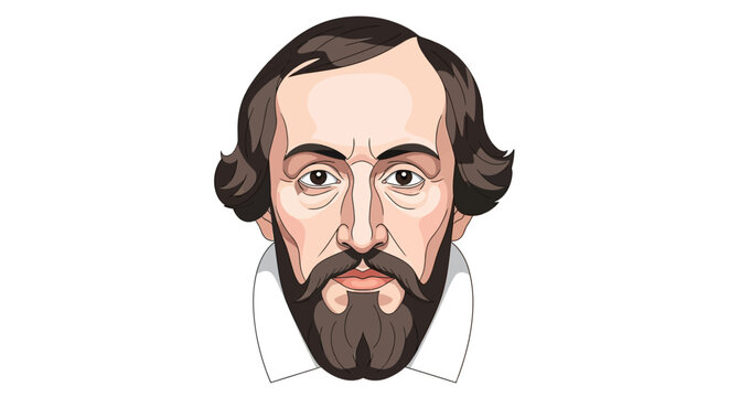 William Shakespeare Portrait Illustration.