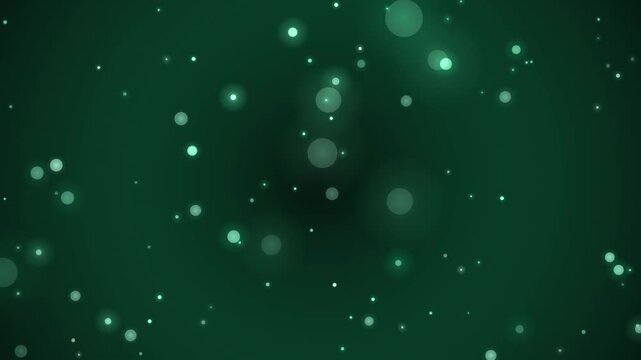 エメラルドディープ 深緑ボケ光の神秘的4K背景ループ動画