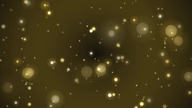 ゴールドダスト 金色ボケ光が漂う高級感ある4K背景動画ループ