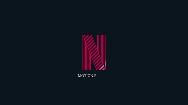 Black background beautiful motion picture logo animation, logo, logo with black background, business logo
