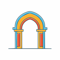 Fototapeta premium Stylized Archway Illustration