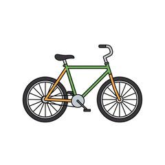 Fototapeta premium Cartoon Bicycle Illustration on White Background