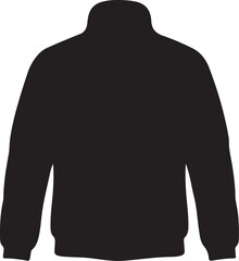 Silhouette design of a simple casual zip up jacket vector © Tamjida Alam