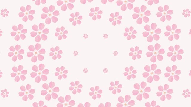 Large Pink Flowers Elegant Pink Flower Petals Seamless Pattern Background Floral Beauty and Nature Garden Decoration Concept