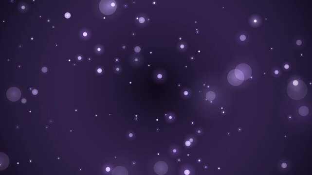 紫の光の粒が漂うヴァイオレットBokeh背景4K