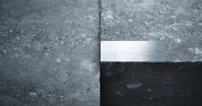 Close-up of concrete and metal surface