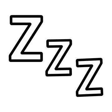 Three stacked z letters bold typography modern flat design vector