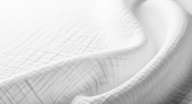 Close-up of soft white paper texture with gentle folds and subtle grain pattern
