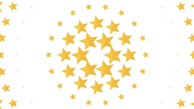 Golden Stars Golden Star Icons Seamless Pattern Background Success Rating and Night Sky Celebration Concept