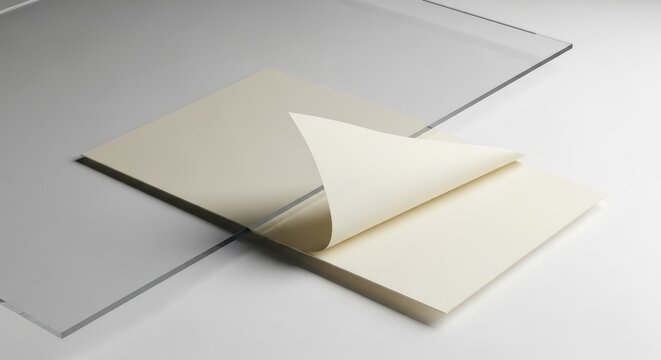 High-quality paper material with transparent plastic overlay for commercial use