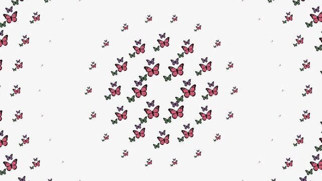 Butterflies Colorful Butterfly Wings Seamless Pattern Background Nature Wildlife and Beauty Decoration Concept