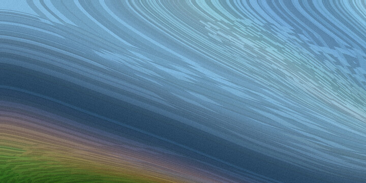 Abstract wave patterns in shades of blue and green with grainy texture creates dynamic fluid motion for creative background.