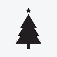 Obraz premium Christmas Tree Silhouette Vector Festive Holiday Tree Isolated Icon