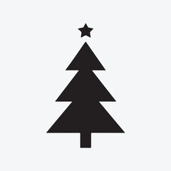 Obraz premium Christmas Tree Silhouette Vector Festive Holiday Tree Isolated Icon