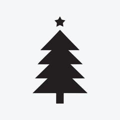 Obraz premium Christmas Tree Silhouette Vector Festive Holiday Tree Isolated Icon