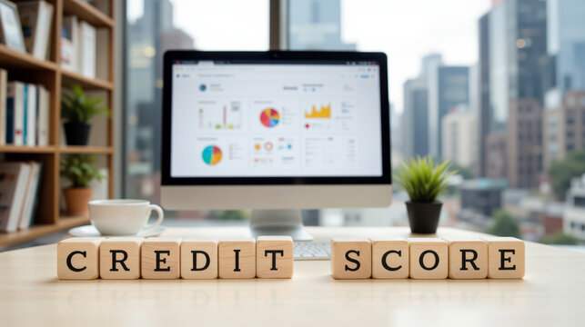 Credit score assessment for loan approval shows borrower history, bank decision, collateral need and interest rate condition before mortgage, car loan or personal financing application