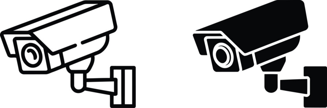 Security camera icon vector illustration, technology  