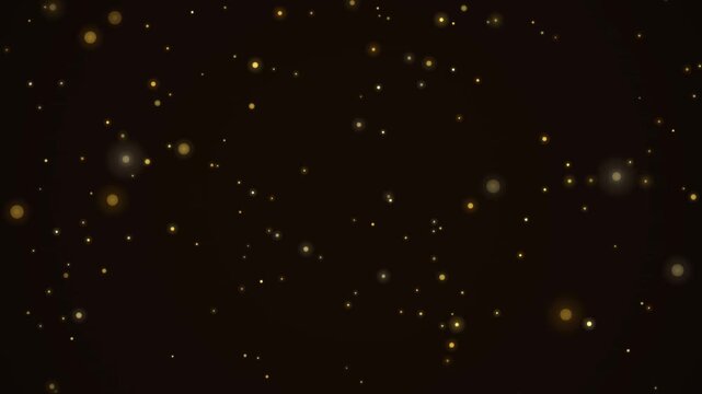 琥珀色の温かい粒子が舞う夕日風4K背景ループ