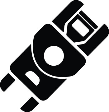 Silhouette design of a modern portable electric taser stun gun vector