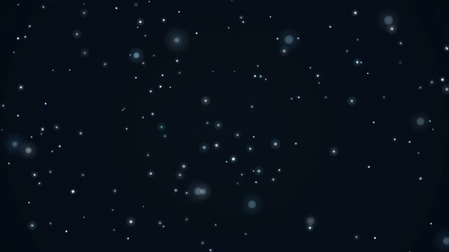 氷青の粒子が舞い落ちる冷涼な4K背景素材ループ