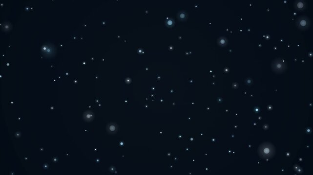 氷青の冷涼粒子が舞う 北極冬背景 4Kループ素材