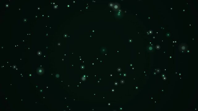 深緑の幻想粒子が舞い落ちる 神秘森林背景 4Kループ