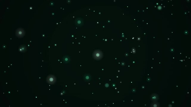 エメラルドディープの降る粒子 深緑 神秘 4Kループ