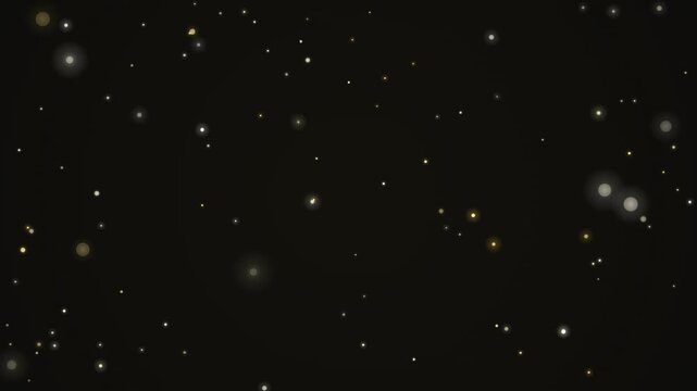 ゴールドダスト 舞い落ちる粒子 金&times;濃紺高級感宇宙背景 4K
