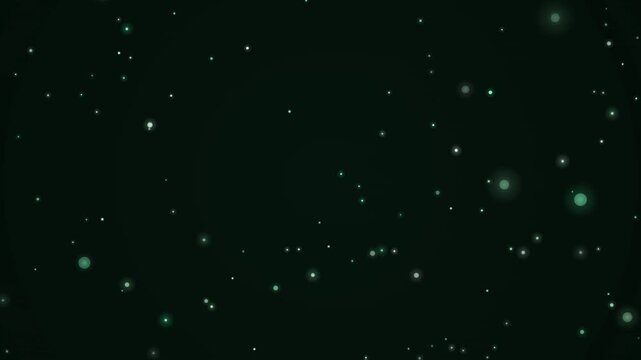 ジェイドダスト 舞い落ちる粒子 翡翠グリーン自然・癒し背景 4K