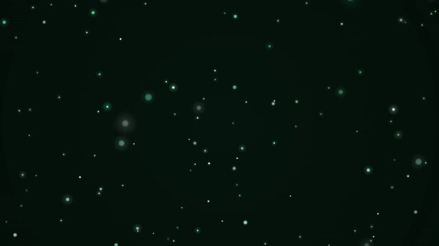 翡翠グリーンの粒子が舞う癒し系4K背景ループ映像