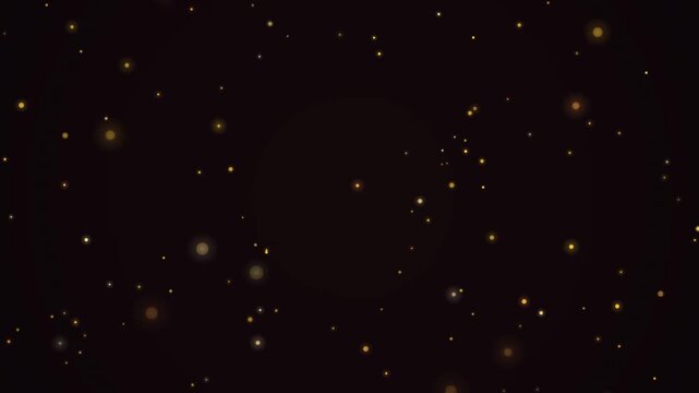 サンセットダスト 夕焼けオレンジの降る粒子 背景ループ 4K