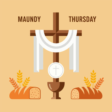 Celebrate maundy thursday vector illustration design