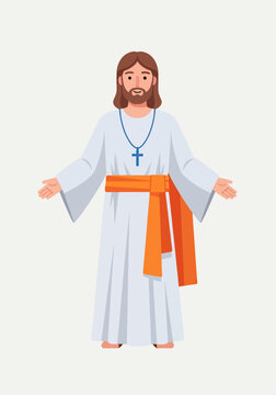Potrait of Jesus, vector illustration design