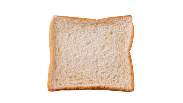 Golden Crusty Square Slice of Soft White Wheat Bread