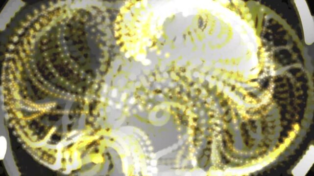 ゴールドダスト流体 金&times;濃紺高級感煙風背景 4K