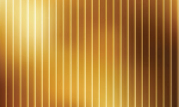 Golden vertical gradient stripes abstract background texture