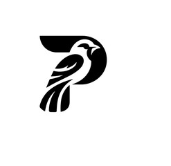 Obraz premium Black bird icons set 