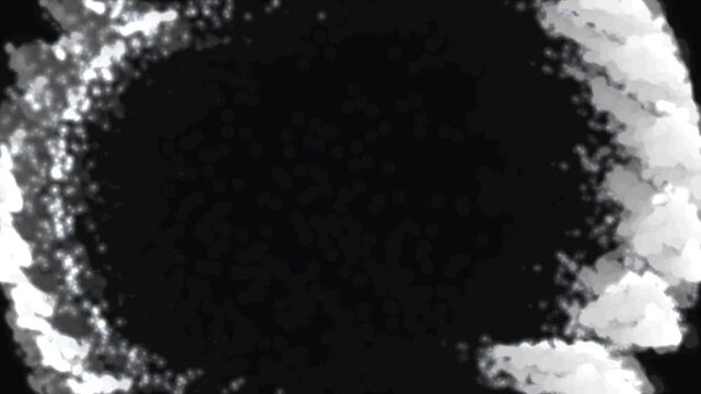 シルバーモダン流体インク煙風抽象背景4Kループ