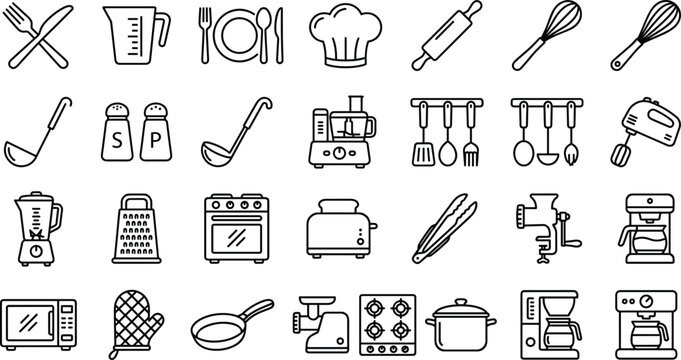 wild animal outline icons set featuring deer whale rabbit crocodile and bird line art vector illustration design.