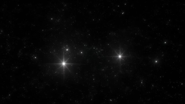 Stars shining brightly in the galaxy.