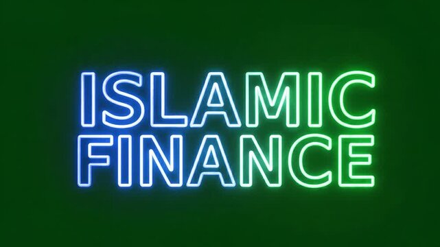 Islamic finance, neon sign, business concept, finance illustration, banking ai 4k Video