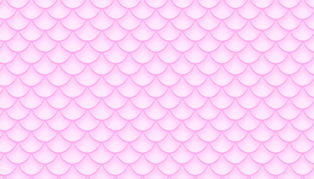 Pink mermaid scales pattern background. Cute fish skin texture for fairy tale themes, nursery decor, and pastel stationery design. Seamless style aesthetic for feminine branding and wallpaper.