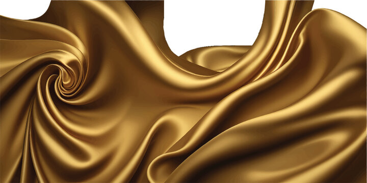 Gold silk silky satin fabric elegant extravagant luxury wavy shiny luxurious shine drapery background wallpaper seamless abstract showcase backdrop artistic design presentation material texture