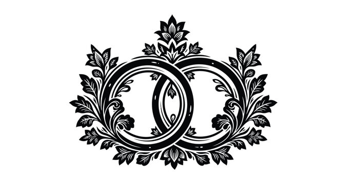 Ornate Letter O Decoration Design Element.