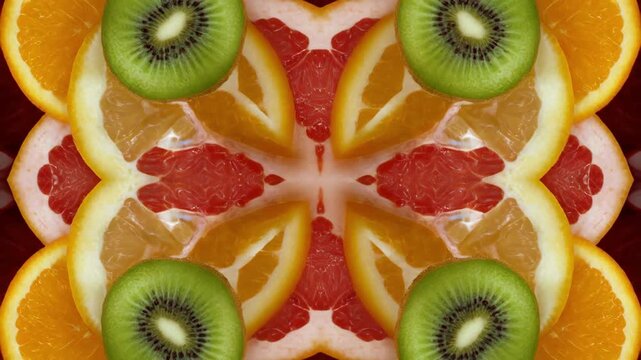 Vibrant Fruit Slices Pattern Background.