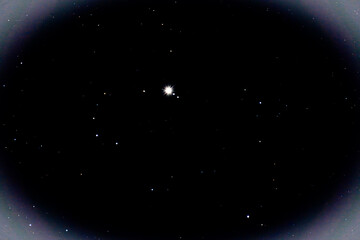 Jupiter shining bright in the night sky. © Stuart