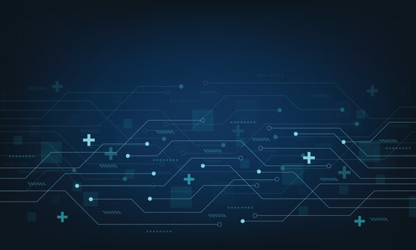 High tech technology geometric and connection system background with digital data abstract
