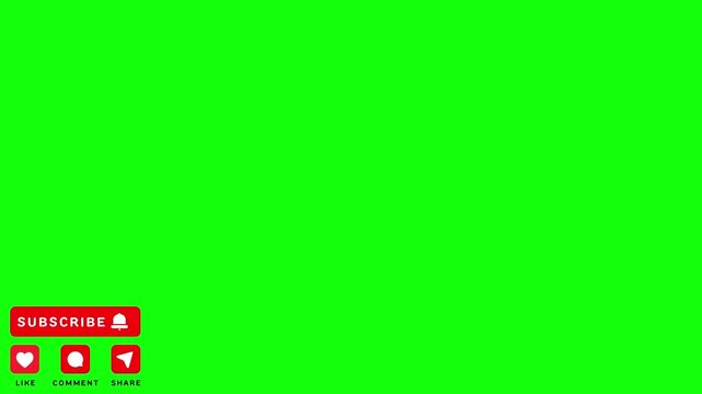 Green screen lower thirds corner youtube like comment share subscribe call to action cta