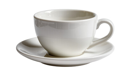 Fototapeta premium White Ceramic Coffee Cup and Saucer Set