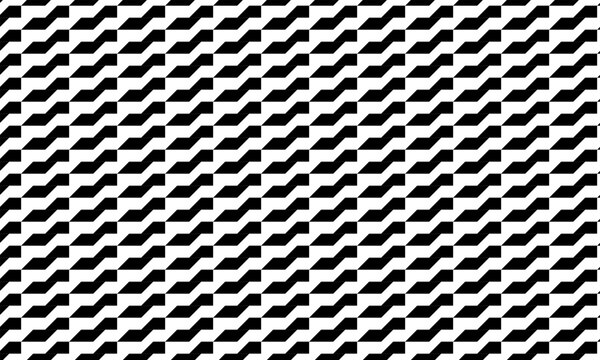 Abstract black and white geometric pattern featuring repetitive grid of slanted parallelograms in matrix illustration